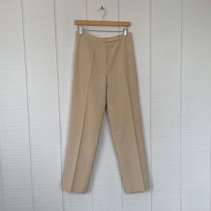 Cream High Waisted Straight Leg Trousers by Kasper